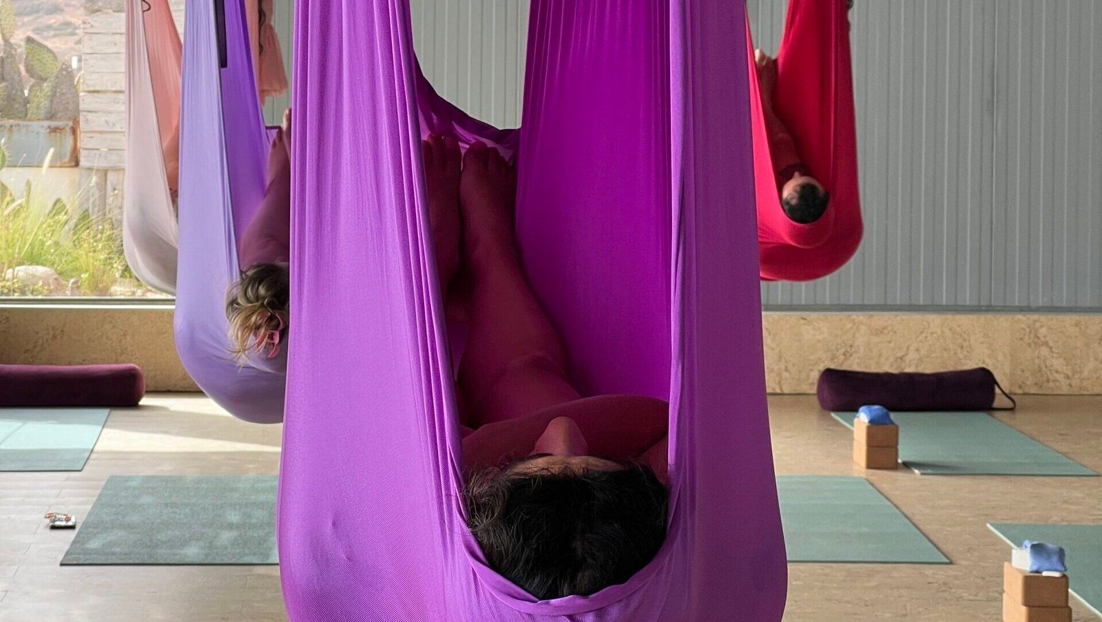 Fly (Aerial) Yoga with a View at Amouage